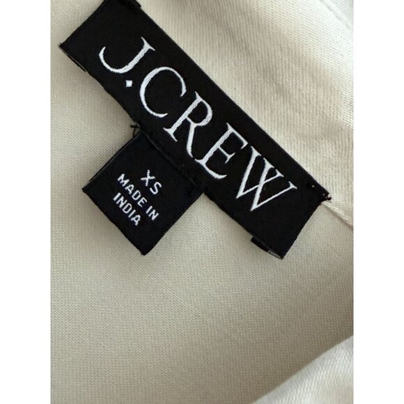 J.Crew Lady Shirt-jacket In Luster Crepe White gold Buttons Preppy Size XS - Picture 8 of 9